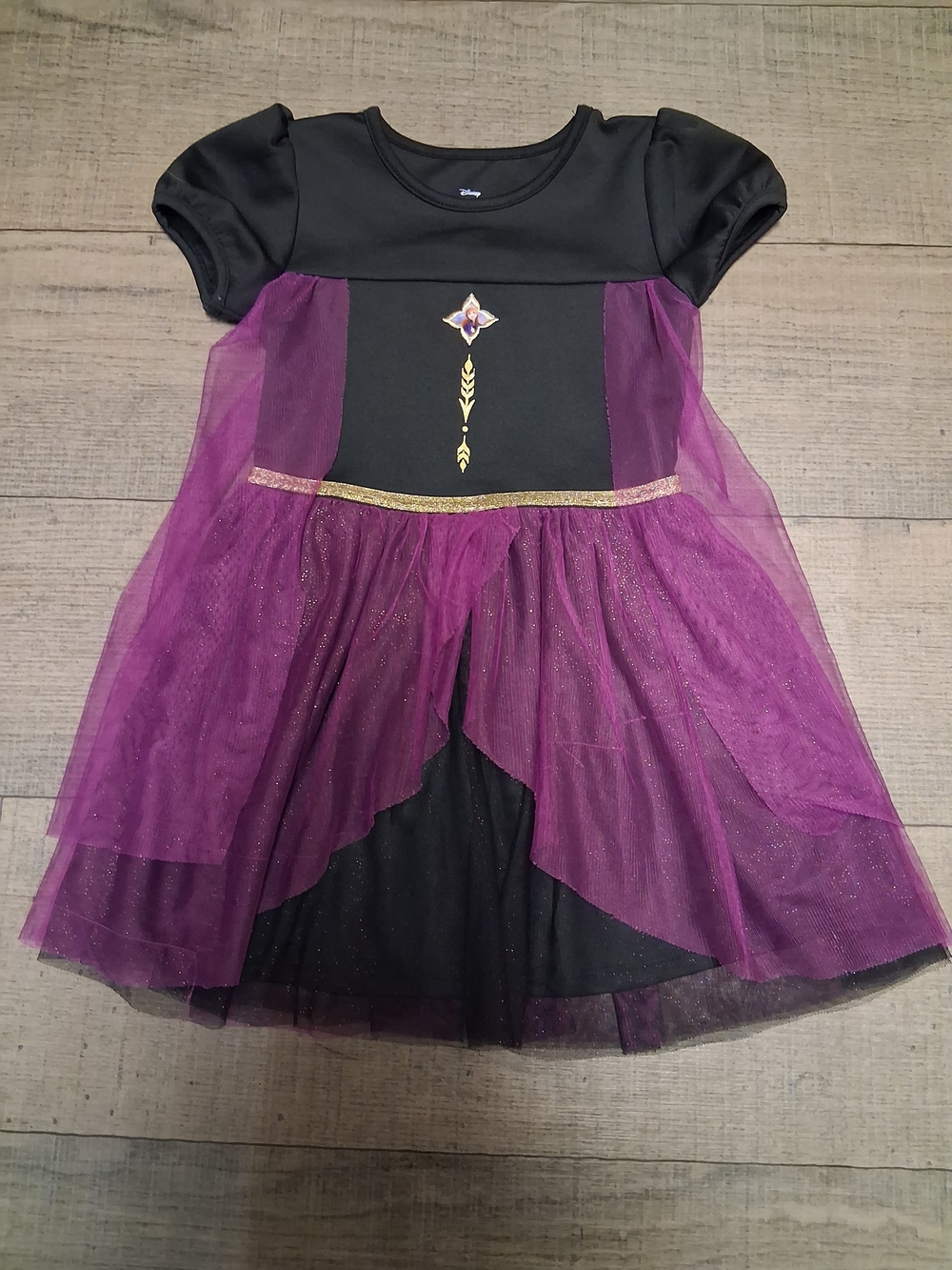 Beautuful Disney Frozen II  Purple & Black Girls' Princess Dress Costume NWT